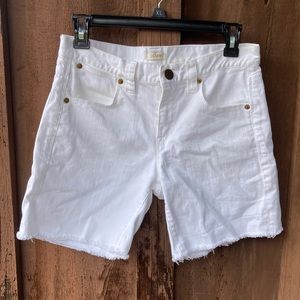 J crew white jean shorts